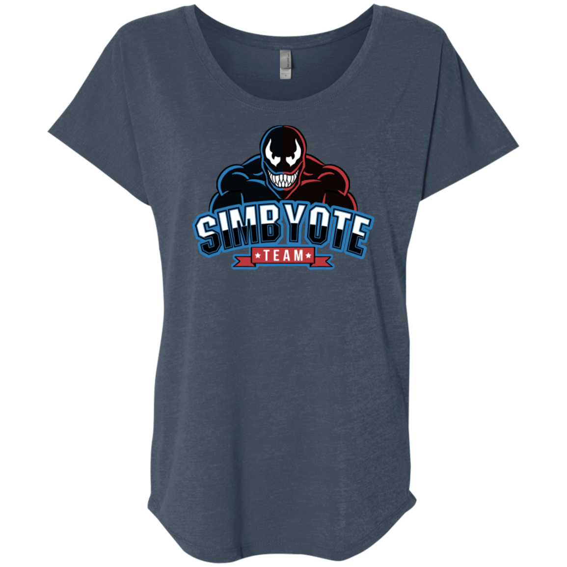 T-Shirts Indigo / X-Small Symbiote Team Triblend Dolman Sleeve