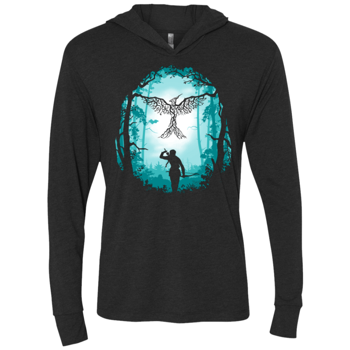 T-Shirts Vintage Black / X-Small Symbol of Rebellion (Blue) Triblend Long Sleeve Hoodie Tee