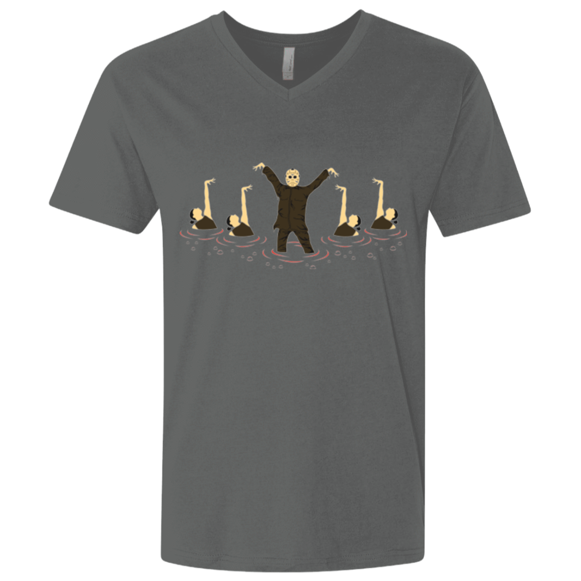 T-Shirts Heavy Metal / X-Small Synchronized Voorhees Men's Premium V-Neck