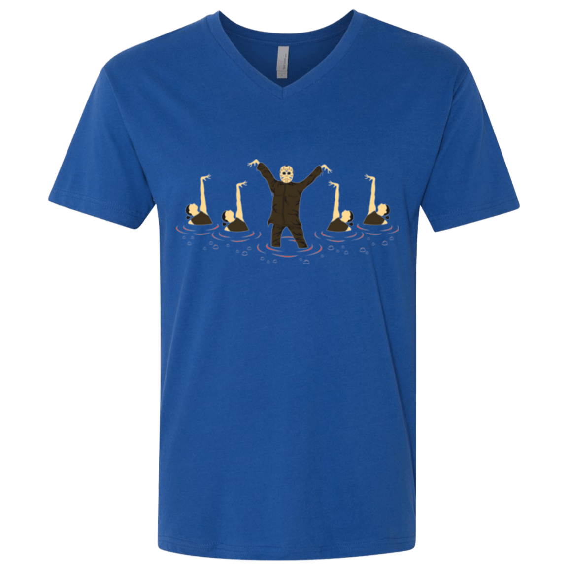 T-Shirts Royal / X-Small Synchronized Voorhees Men's Premium V-Neck