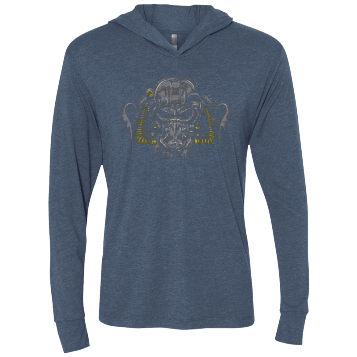 T-Shirts Indigo / X-Small T-60 Power Armor Triblend Long Sleeve Hoodie Tee