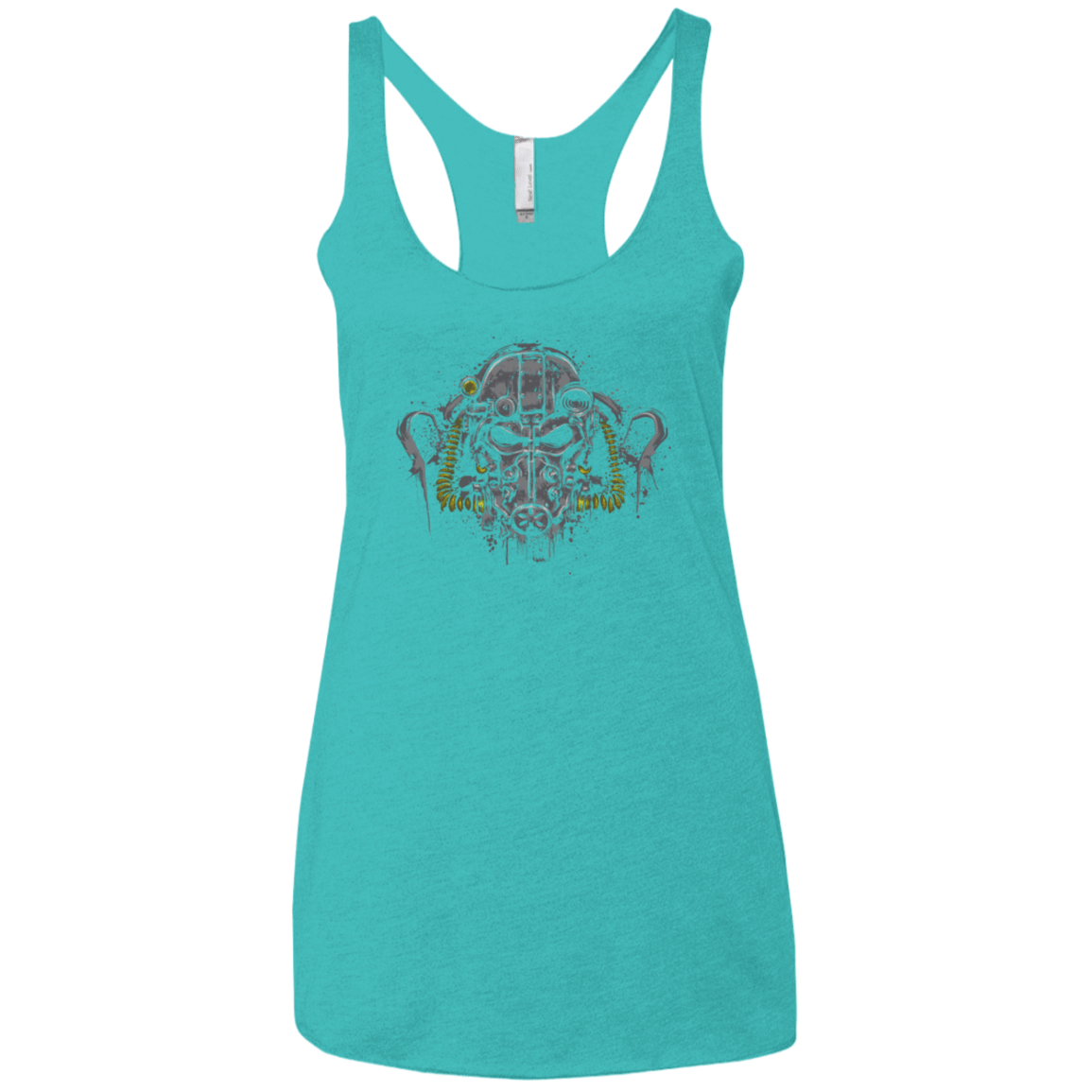 T-Shirts Tahiti Blue / X-Small T-60 Power Armor Women's Triblend Racerback Tank