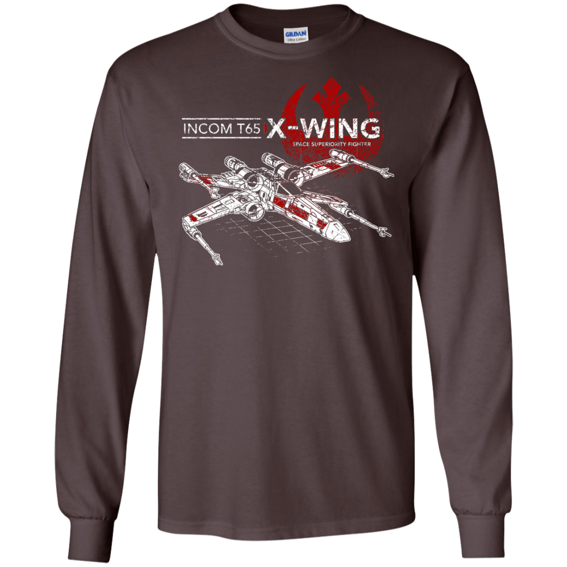 T-Shirts Dark Chocolate / S T-65 X-Wing Men's Long Sleeve T-Shirt