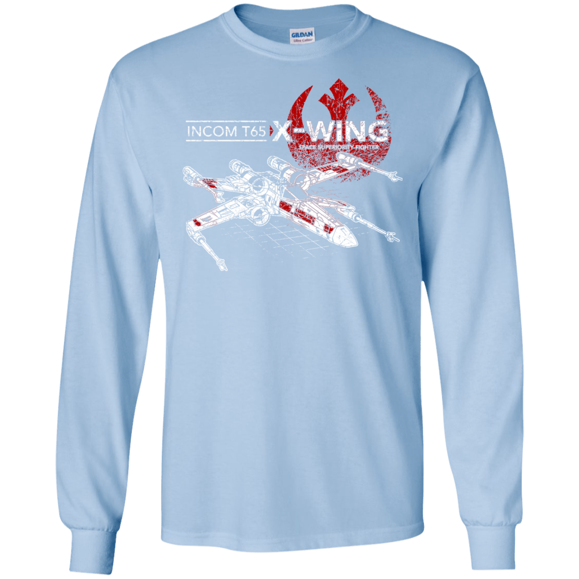 T-Shirts Light Blue / S T-65 X-Wing Men's Long Sleeve T-Shirt