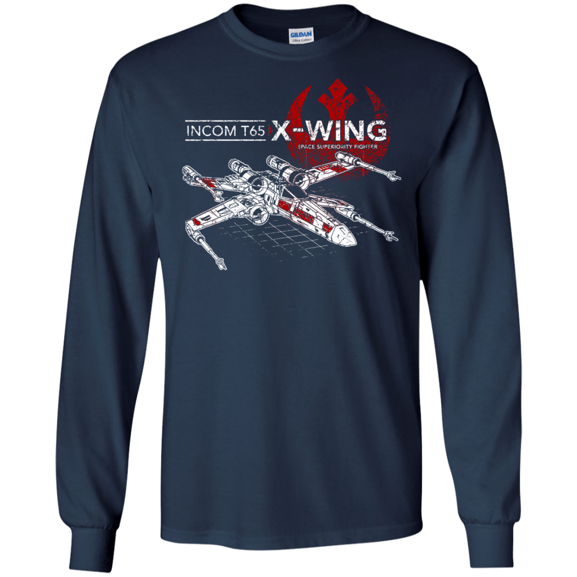 T-Shirts Navy / S T-65 X-Wing Men's Long Sleeve T-Shirt