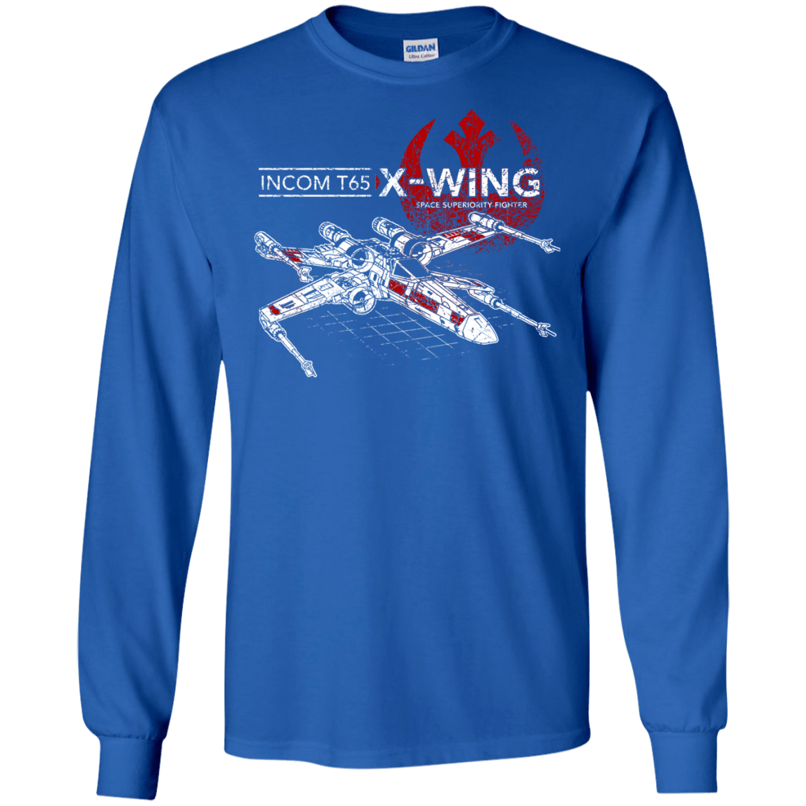 T-Shirts Royal / S T-65 X-Wing Men's Long Sleeve T-Shirt