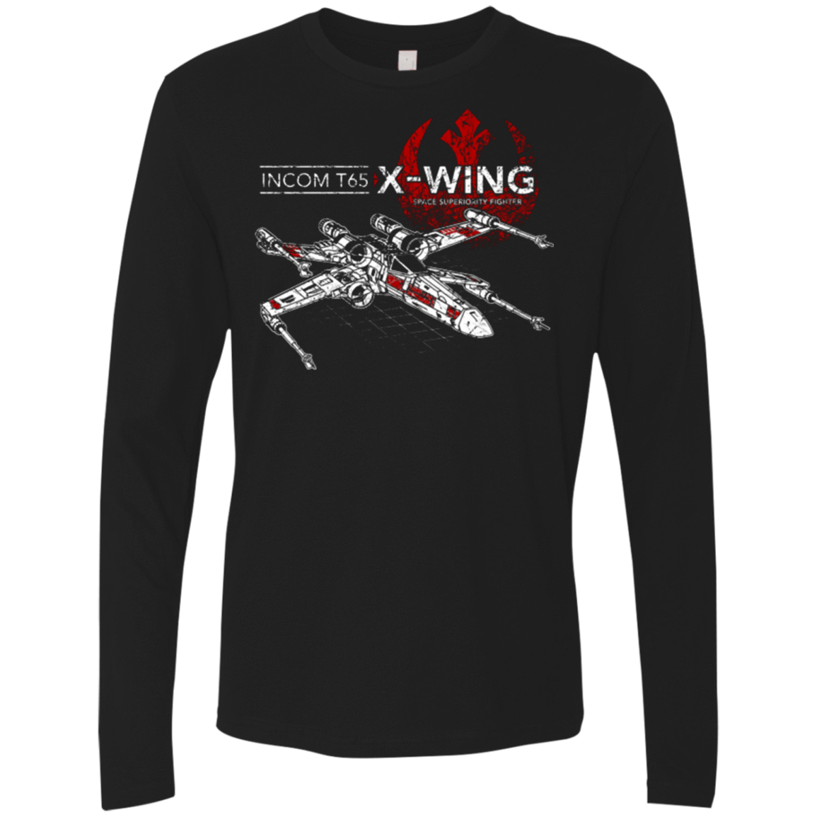 T-Shirts Black / Small T-65 X-Wing Men's Premium Long Sleeve
