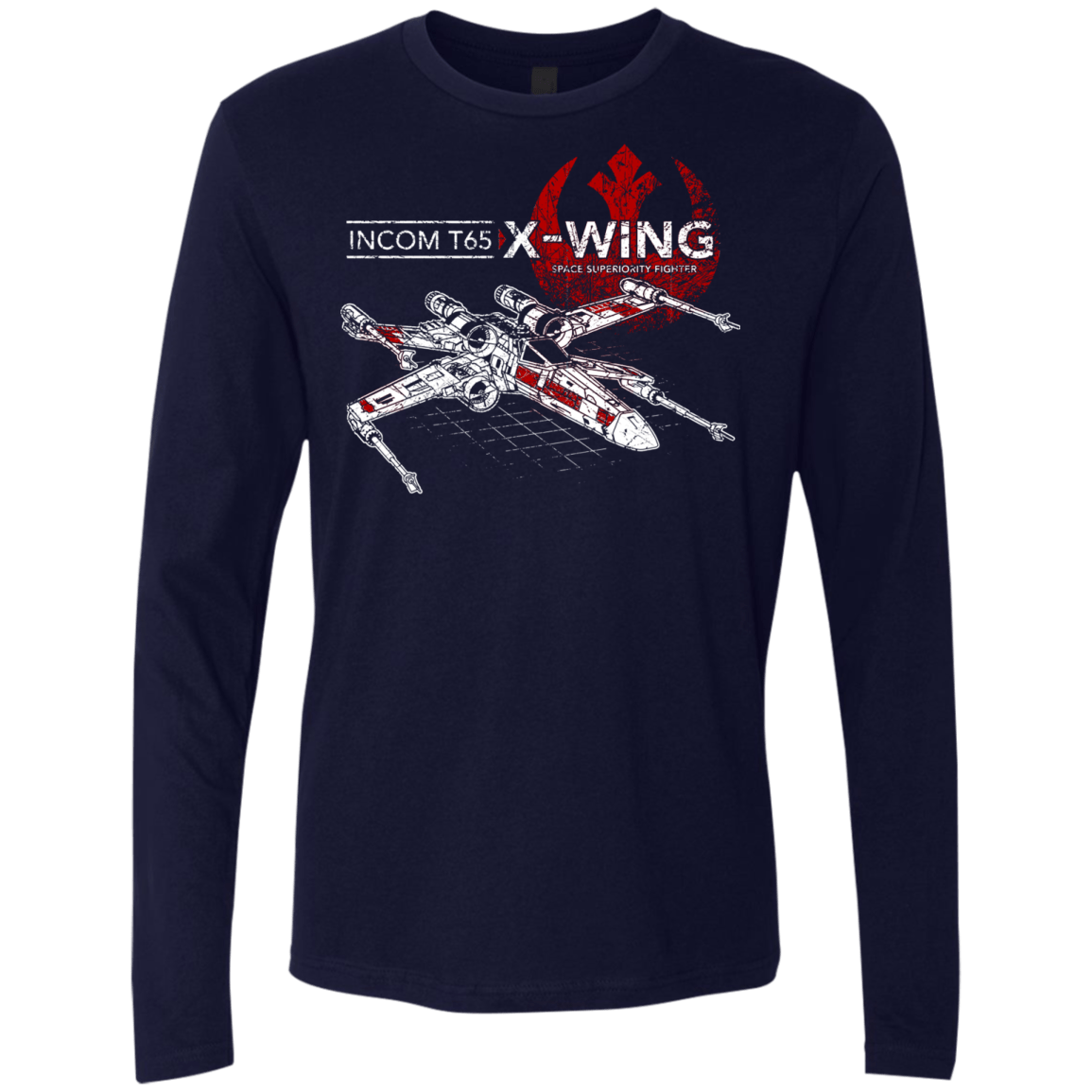 T-Shirts Midnight Navy / S T-65 X-Wing Men's Premium Long Sleeve