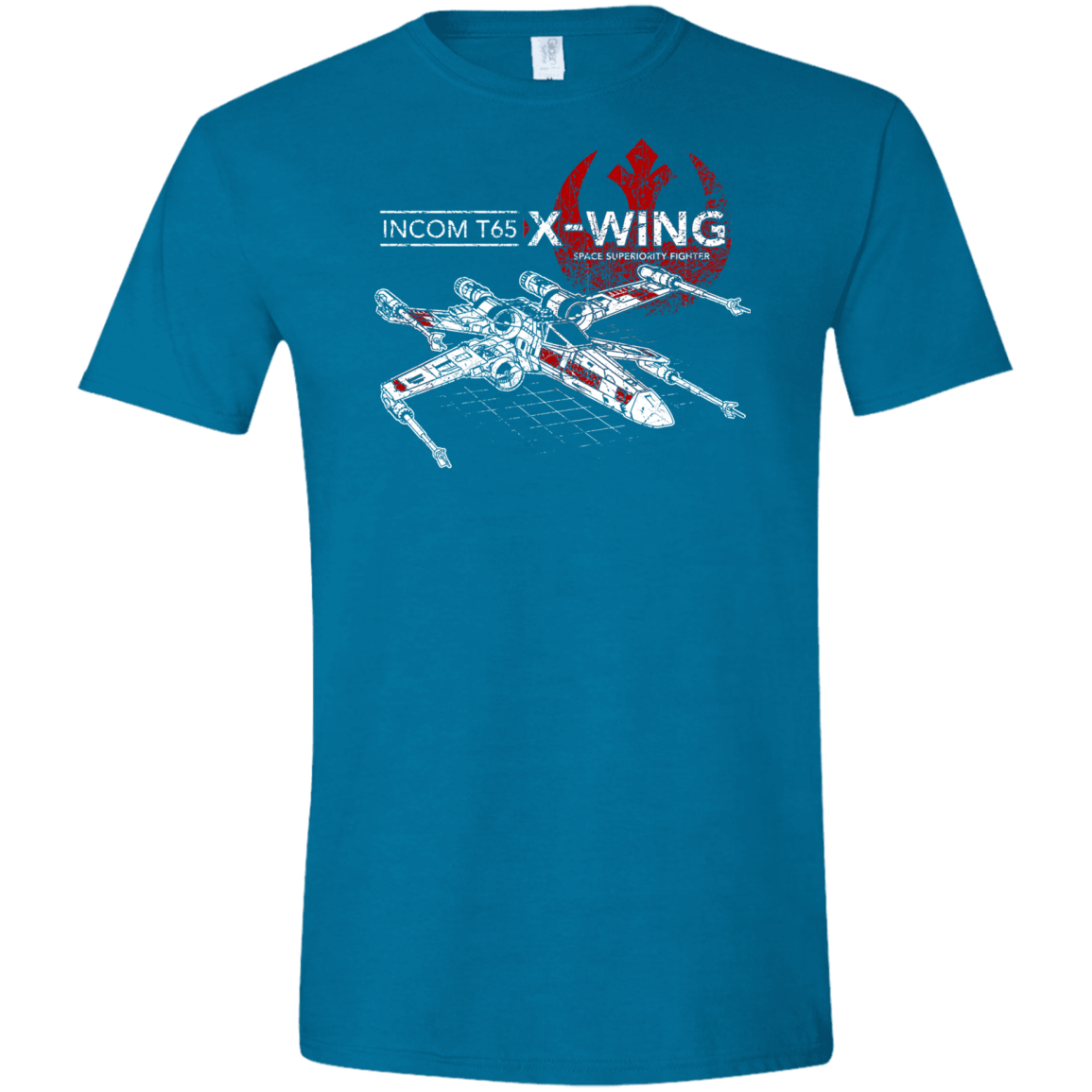 T-Shirts Antique Sapphire / S T-65 X-Wing Men's Semi-Fitted Softstyle