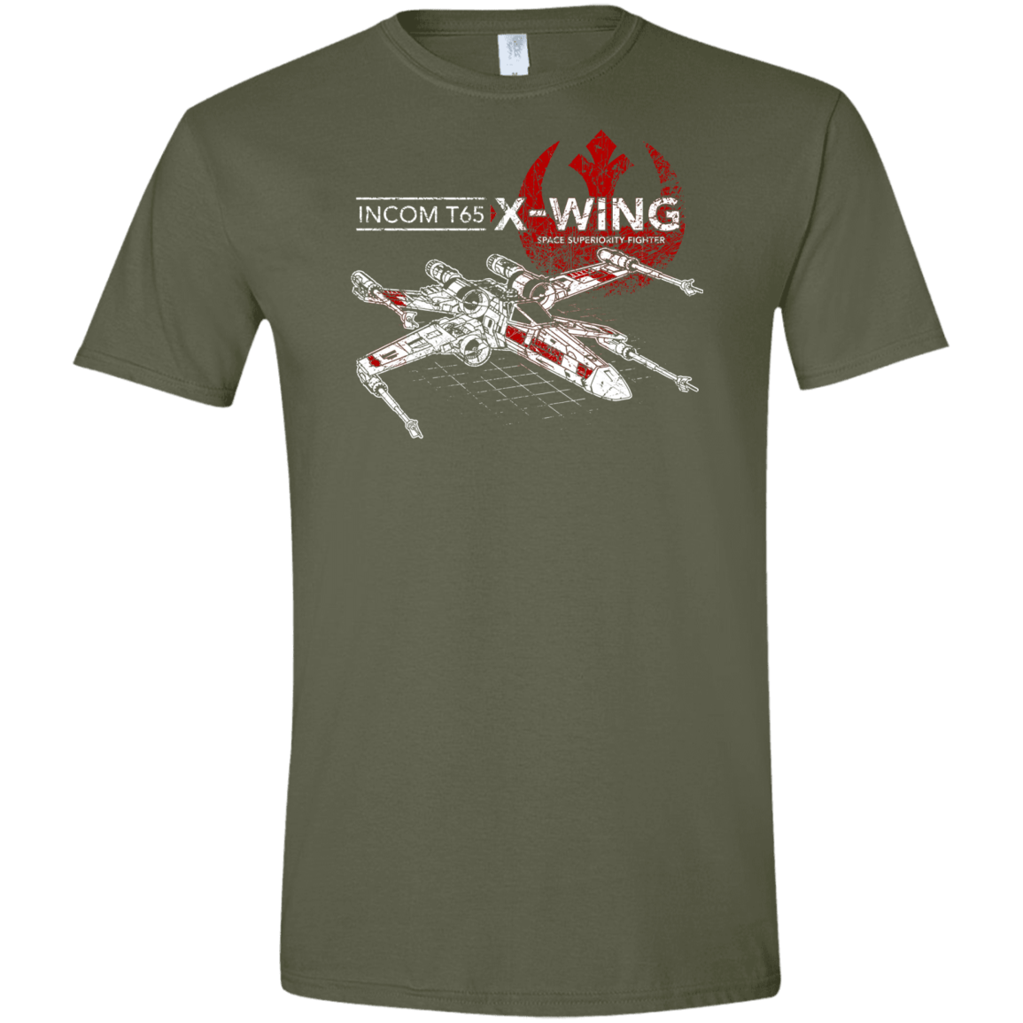 T-Shirts Military Green / S T-65 X-Wing Men's Semi-Fitted Softstyle