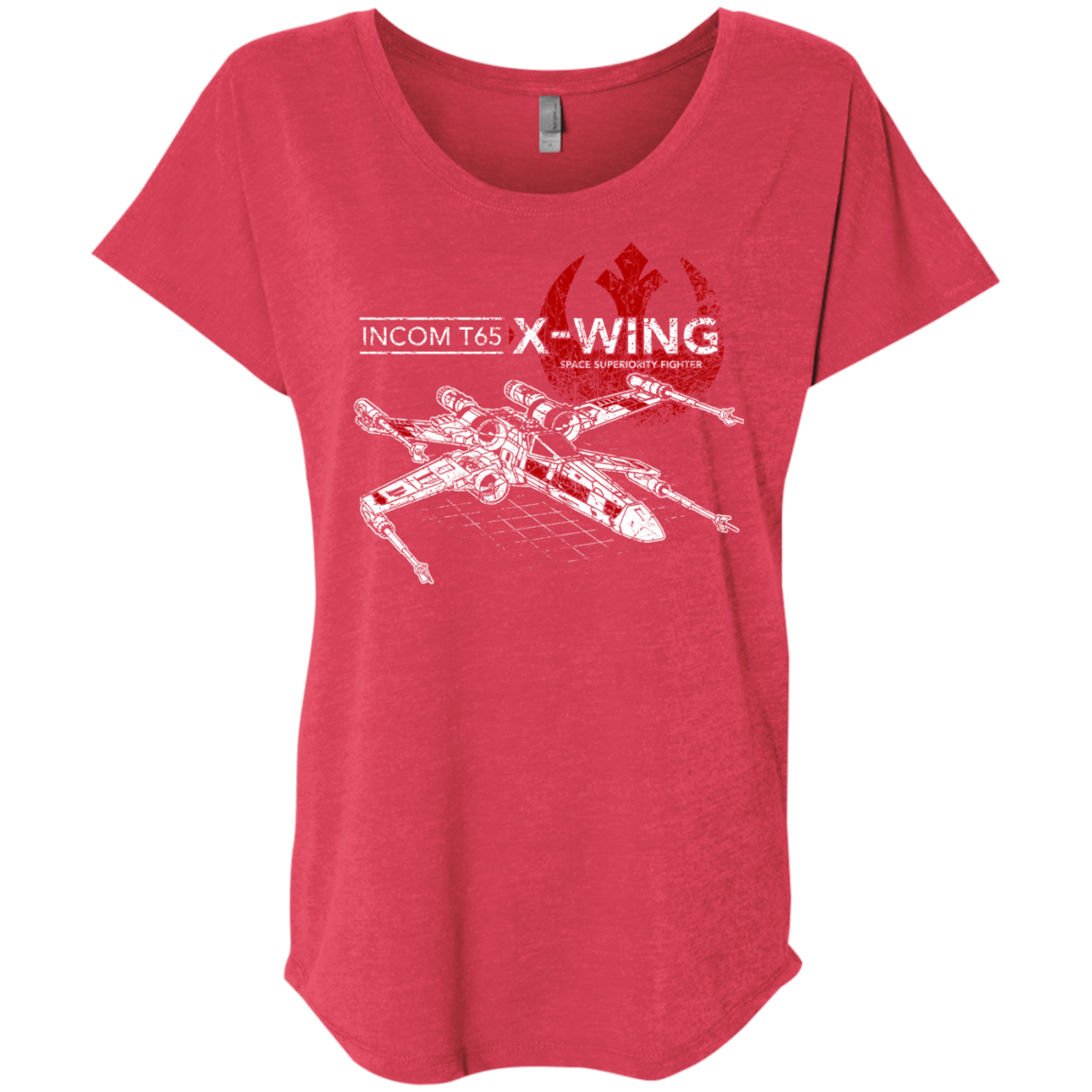 T-Shirts Vintage Red / X-Small T-65 X-Wing Triblend Dolman Sleeve