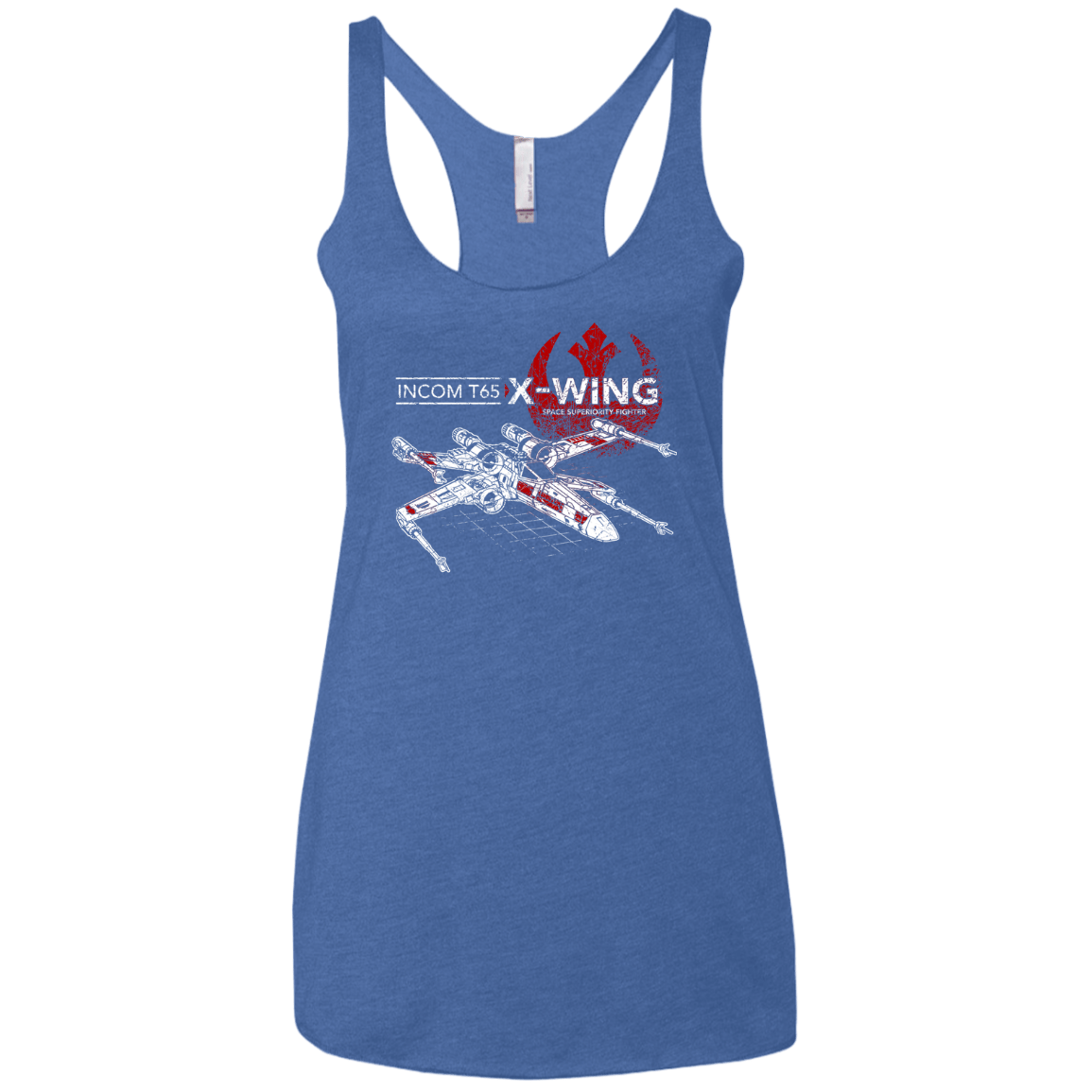 T-Shirts Vintage Royal / X-Small T-65 X-Wing Women's Triblend Racerback Tank
