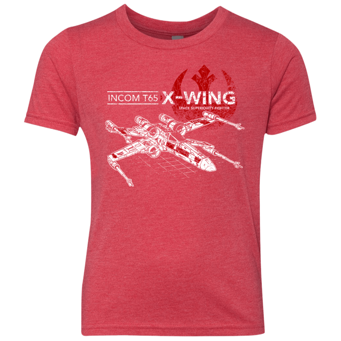 T-Shirts Vintage Red / YXS T-65 X-Wing Youth Triblend T-Shirt