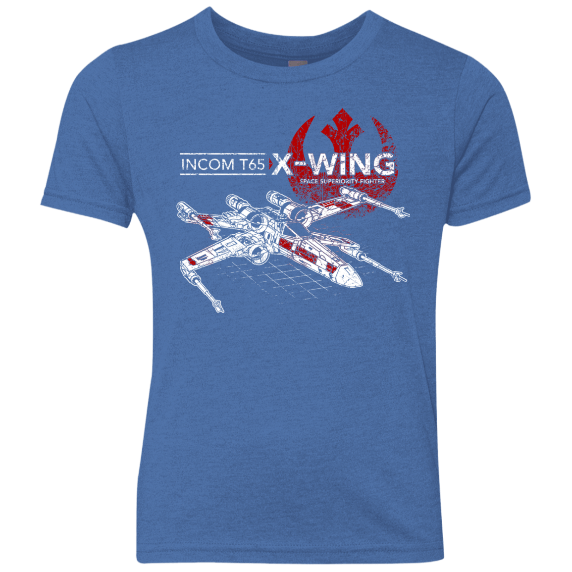 T-Shirts Vintage Royal / YXS T-65 X-Wing Youth Triblend T-Shirt