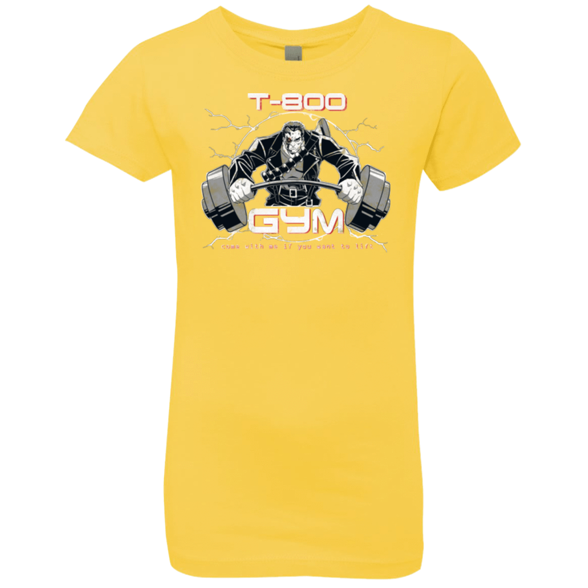 T-Shirts Vibrant Yellow / YXS T-800 gym Girls Premium T-Shirt