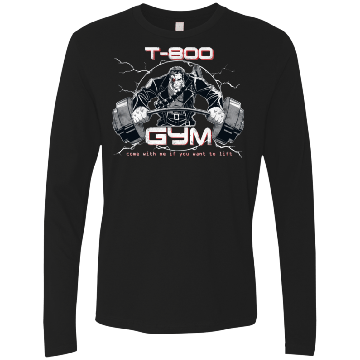 T-Shirts Black / Small T-800 gym Men's Premium Long Sleeve