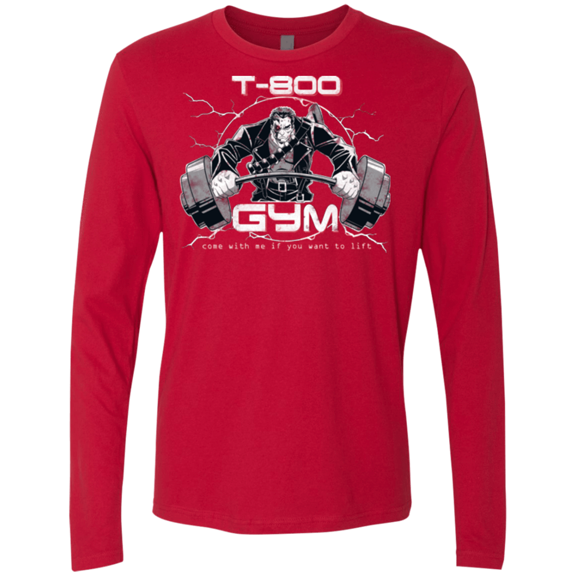 T-Shirts Red / Small T-800 gym Men's Premium Long Sleeve