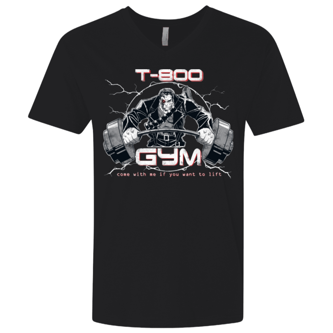 T-Shirts Black / X-Small T-800 gym Men's Premium V-Neck