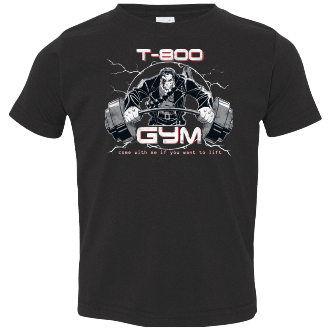 T-Shirts Black / 2T T-800 gym Toddler Premium T-Shirt