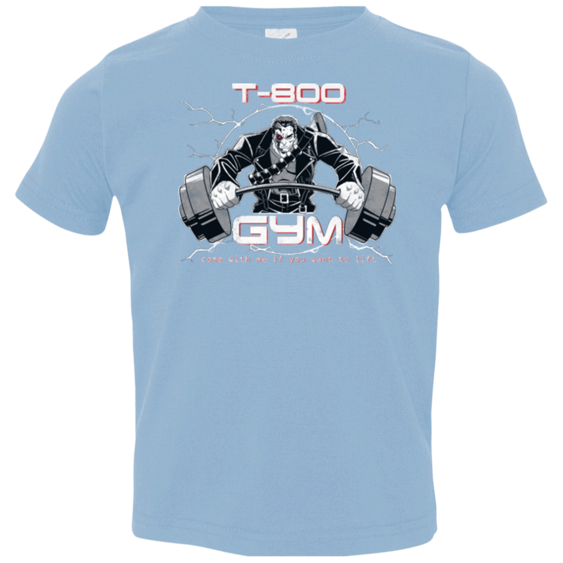 T-Shirts Light Blue / 2T T-800 gym Toddler Premium T-Shirt