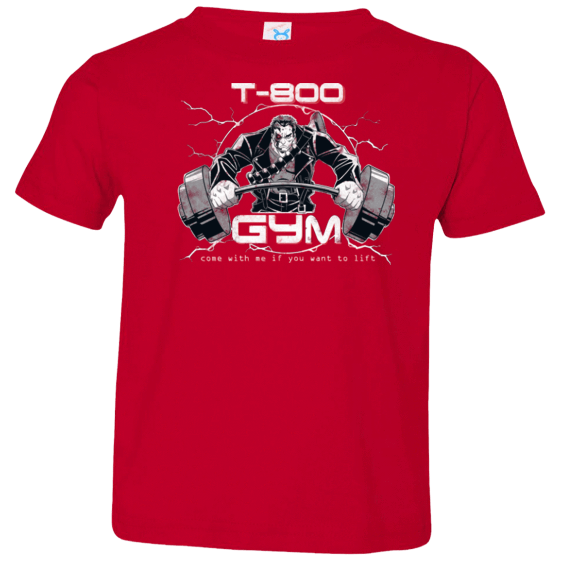 T-Shirts Red / 2T T-800 gym Toddler Premium T-Shirt