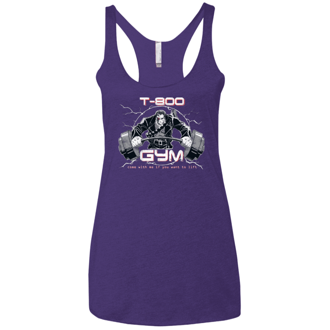T-Shirts Purple / X-Small T-800 gym Women's Triblend Racerback Tank