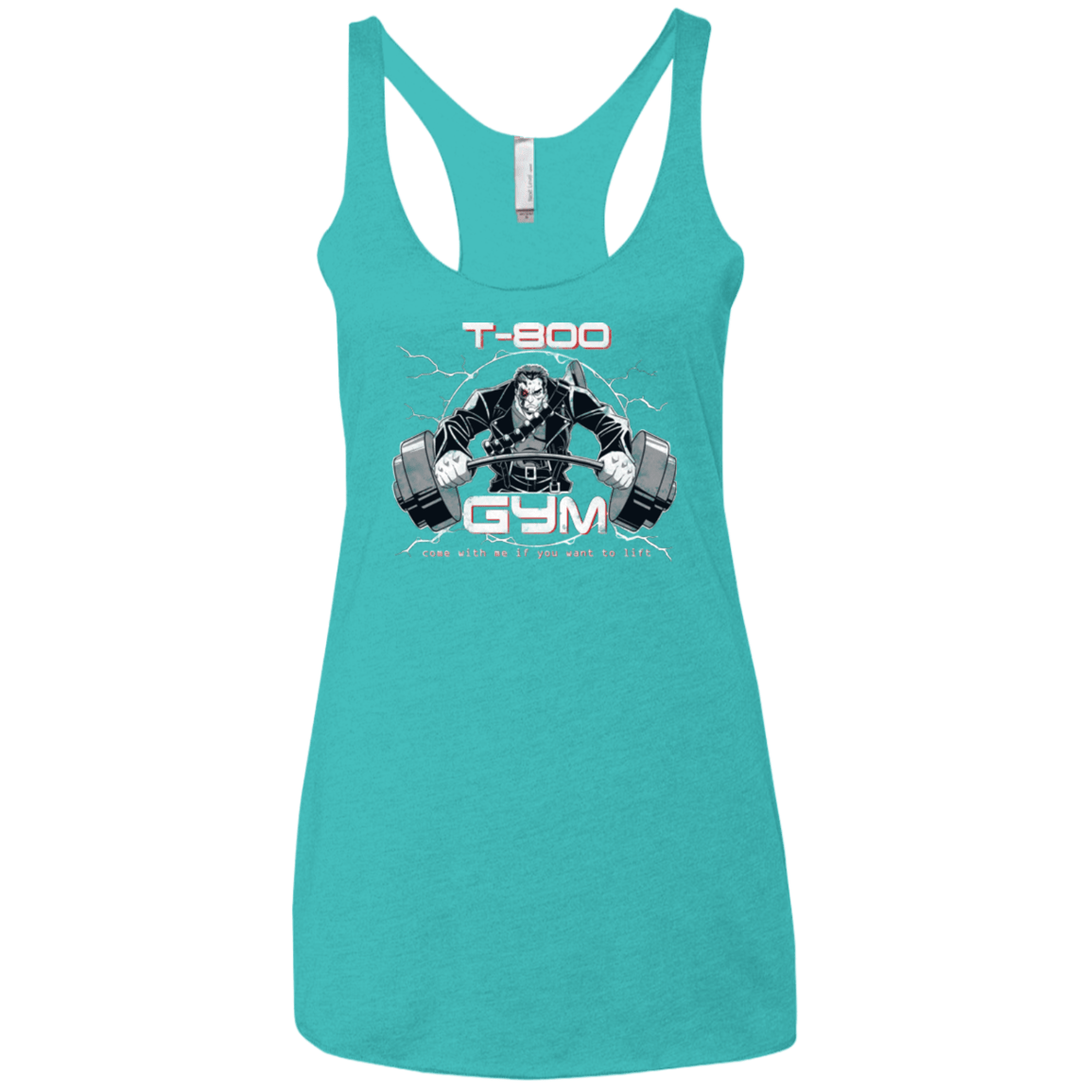 T-Shirts Tahiti Blue / X-Small T-800 gym Women's Triblend Racerback Tank