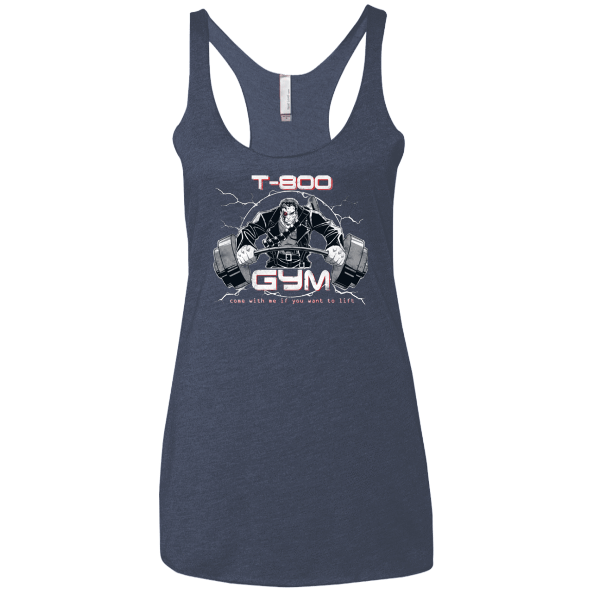 T-Shirts Vintage Navy / X-Small T-800 gym Women's Triblend Racerback Tank