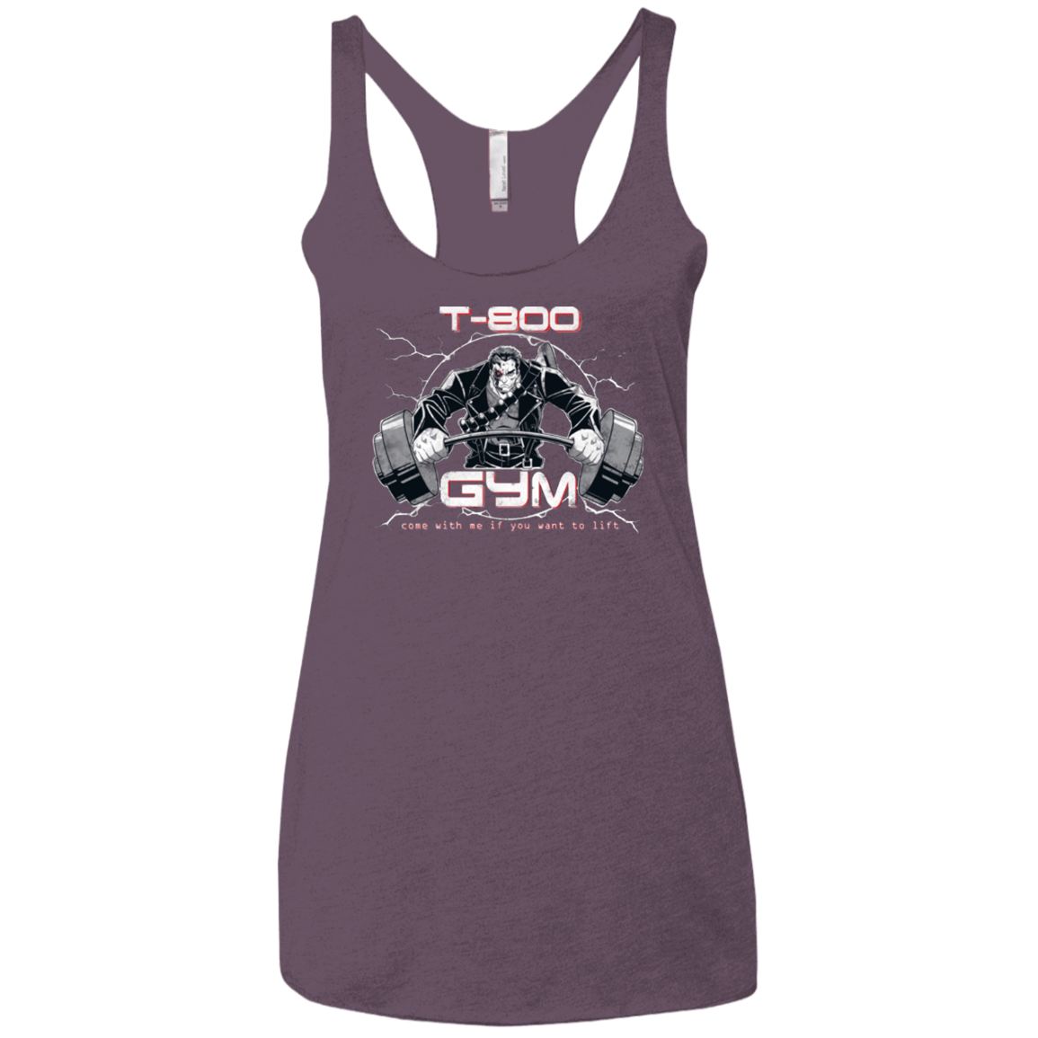 T-Shirts Vintage Purple / X-Small T-800 gym Women's Triblend Racerback Tank