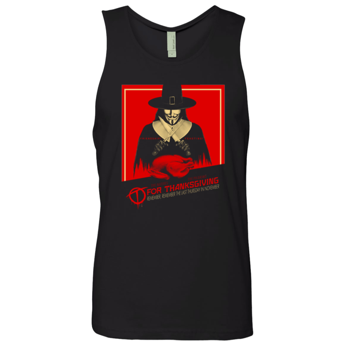 T-Shirts Black / Small T for Thanksgiving Men's Premium Tank Top