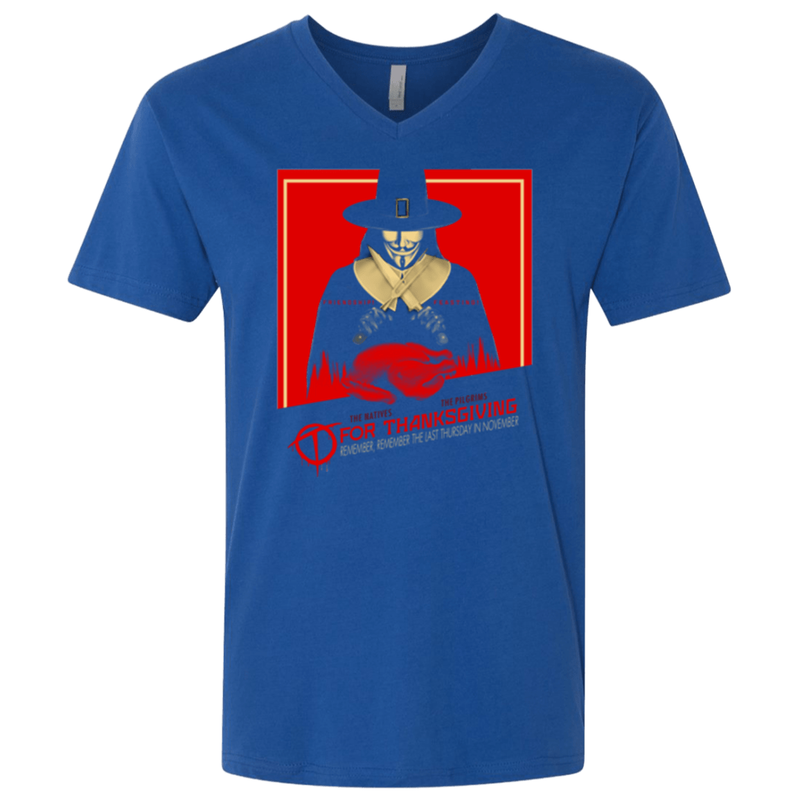 T-Shirts Royal / X-Small T for Thanksgiving Men's Premium V-Neck