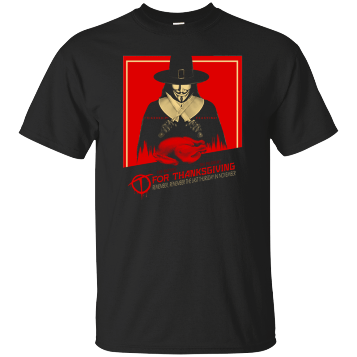 T-Shirts Black / Small T for Thanksgiving T-Shirt