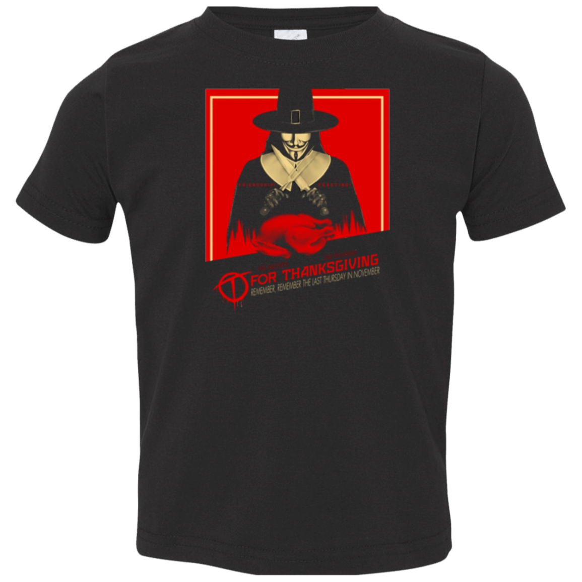 T-Shirts Black / 2T T for Thanksgiving Toddler Premium T-Shirt