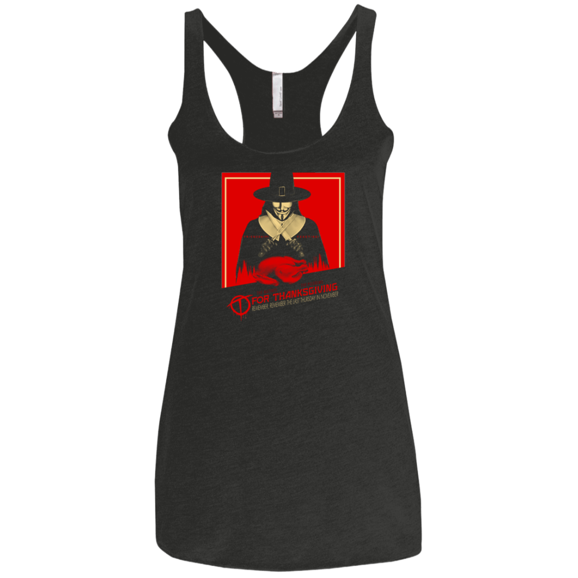 T-Shirts Vintage Black / X-Small T for Thanksgiving Women's Triblend Racerback Tank