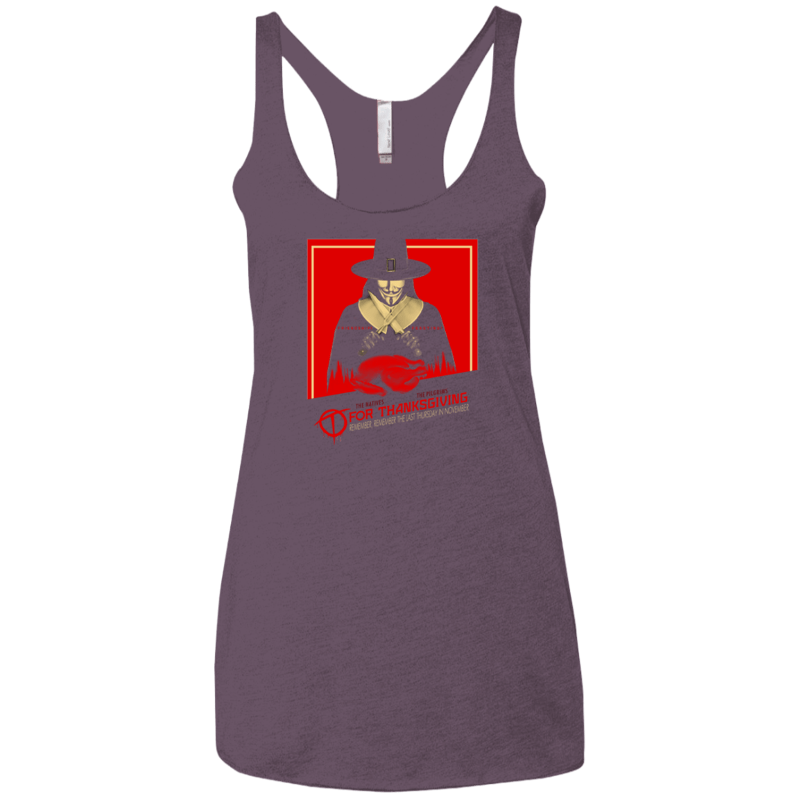 T-Shirts Vintage Purple / X-Small T for Thanksgiving Women's Triblend Racerback Tank