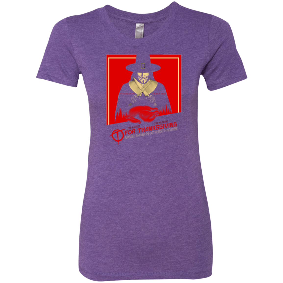 T-Shirts Purple Rush / Small T for Thanksgiving Women's Triblend T-Shirt