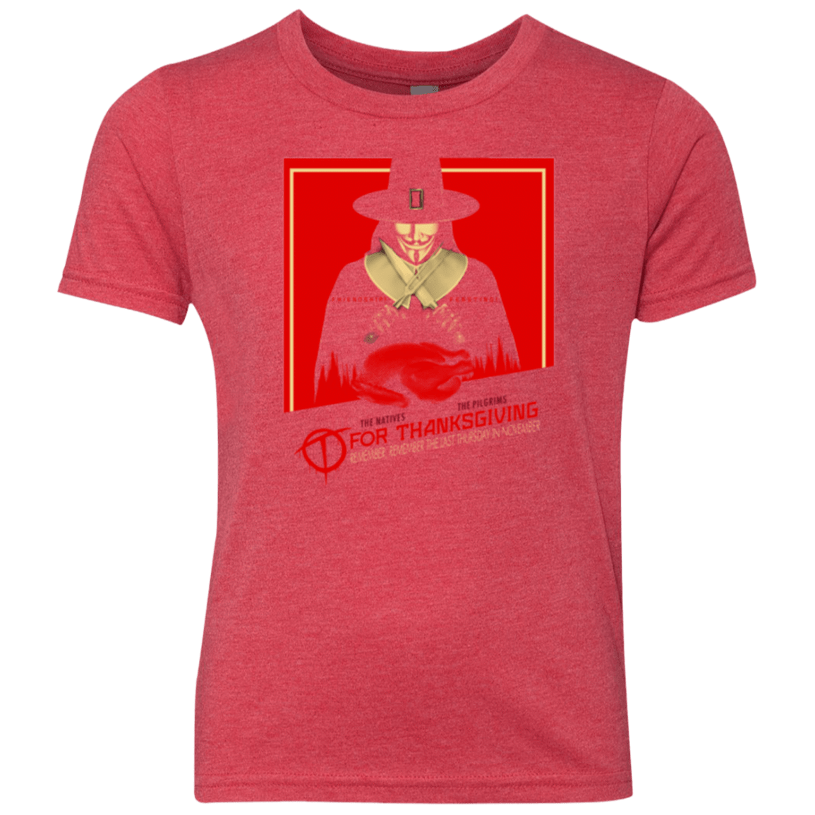 T-Shirts Vintage Red / YXS T for Thanksgiving Youth Triblend T-Shirt