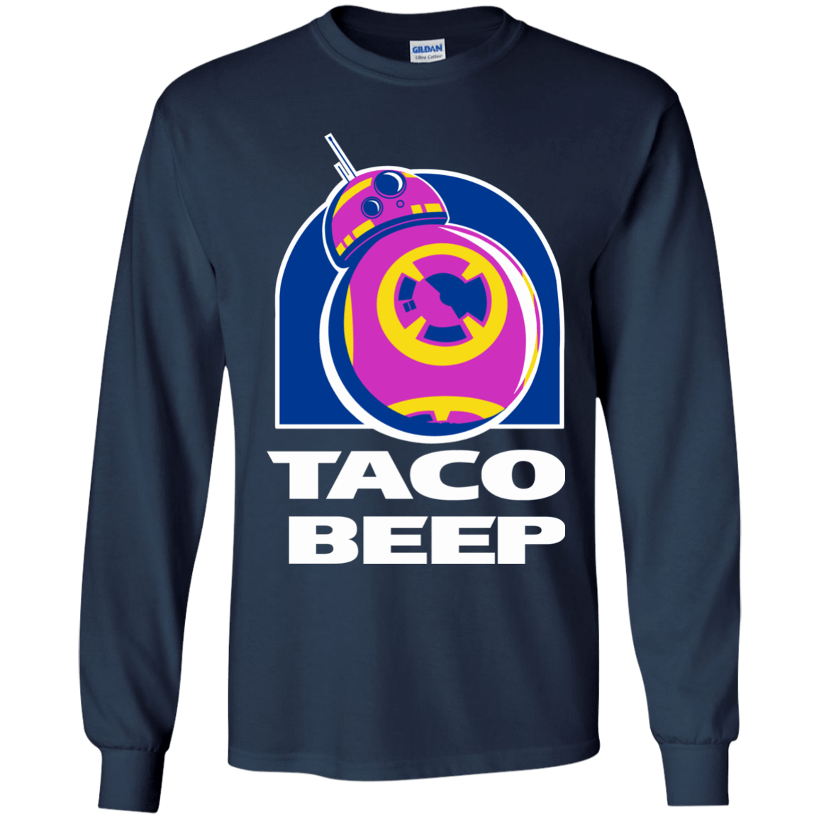T-Shirts Navy / YS Taco Beep Youth Long Sleeve T-Shirt