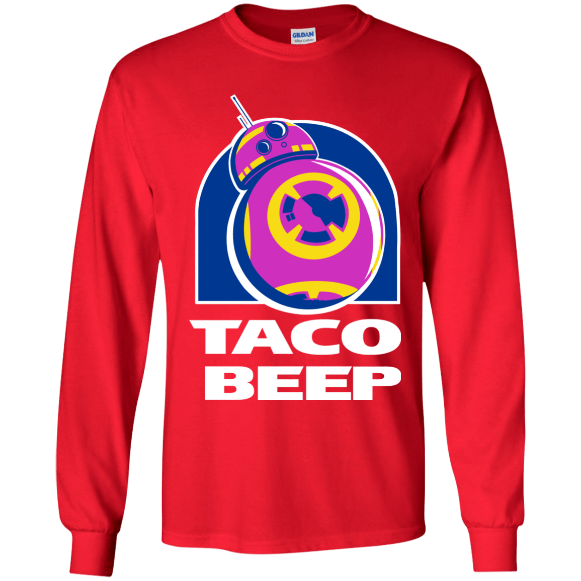 T-Shirts Red / YS Taco Beep Youth Long Sleeve T-Shirt