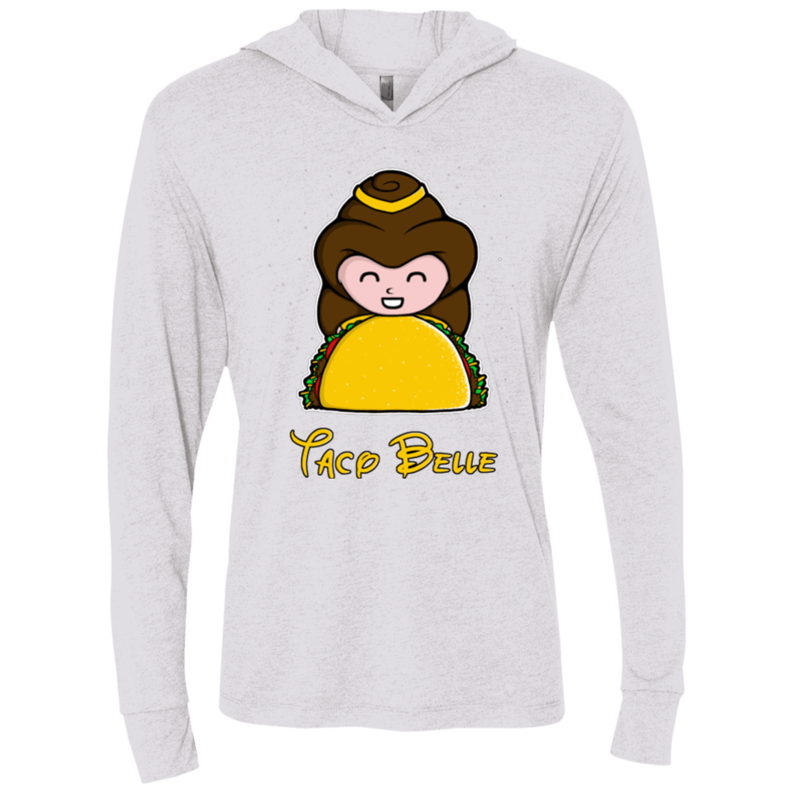 T-Shirts Heather White / X-Small Taco Belle Triblend Long Sleeve Hoodie Tee