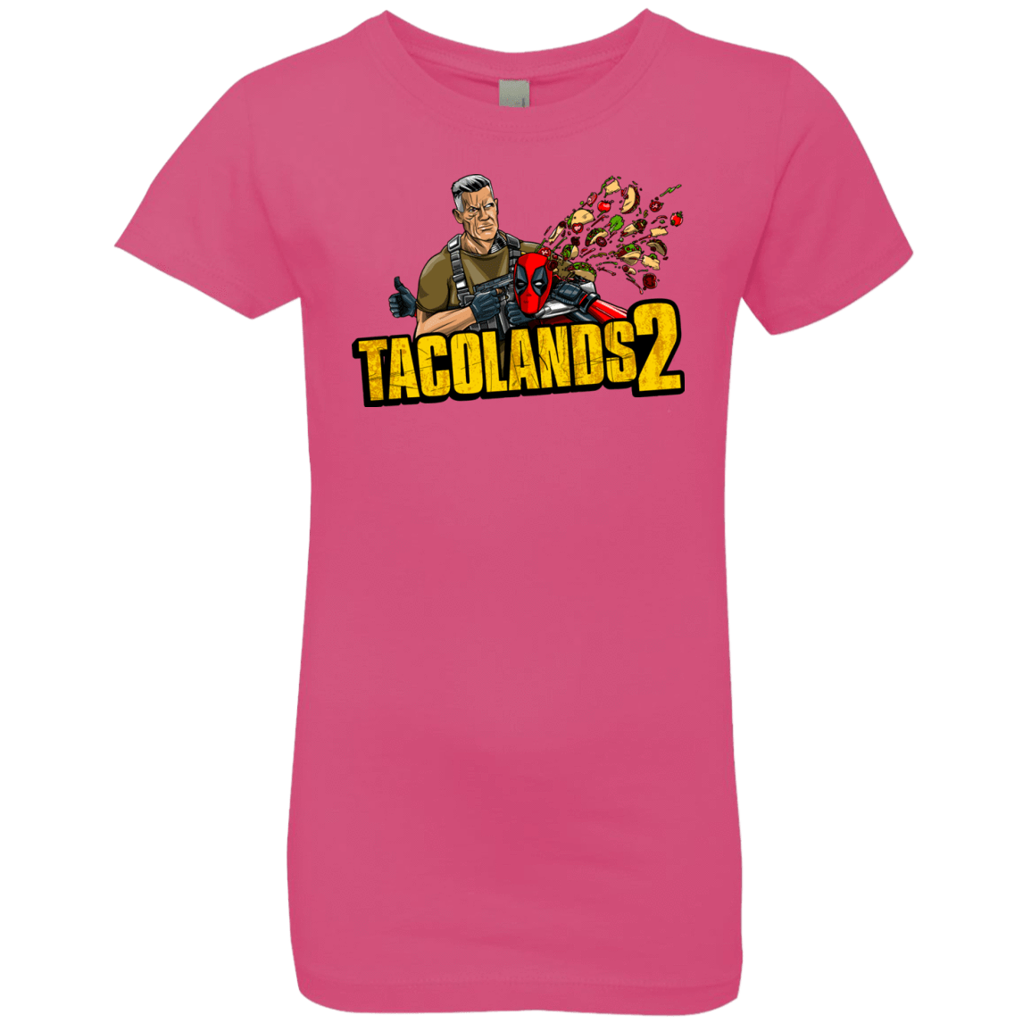 T-Shirts Hot Pink / YXS TACOLANDS 2 Girls Premium T-Shirt