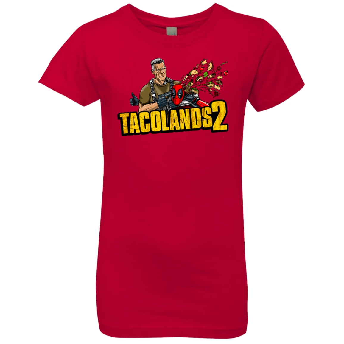 T-Shirts Red / YXS TACOLANDS 2 Girls Premium T-Shirt