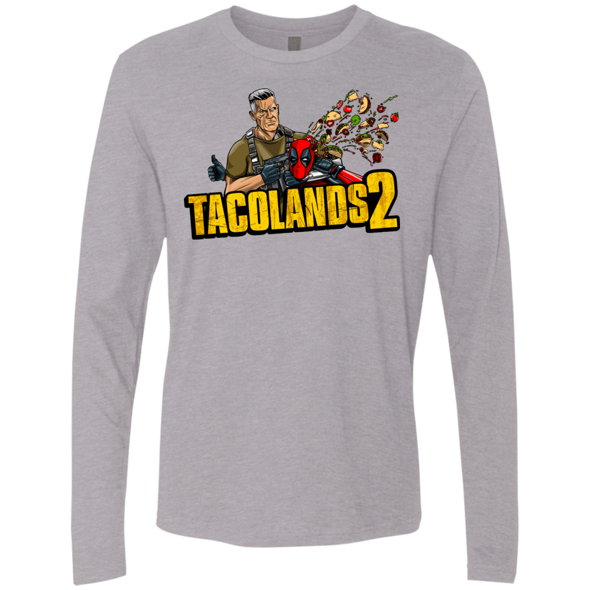 T-Shirts Heather Grey / S TACOLANDS 2 Men's Premium Long Sleeve