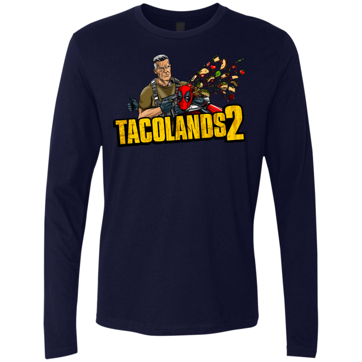 T-Shirts Midnight Navy / S TACOLANDS 2 Men's Premium Long Sleeve