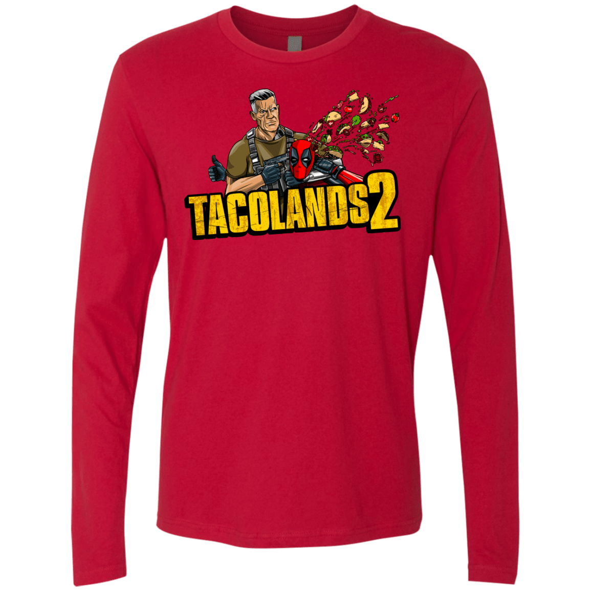 T-Shirts Red / S TACOLANDS 2 Men's Premium Long Sleeve