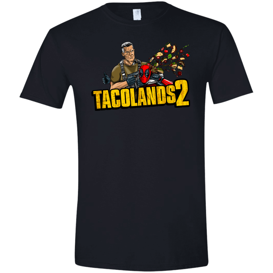 T-Shirts Black / X-Small TACOLANDS 2 Men's Semi-Fitted Softstyle