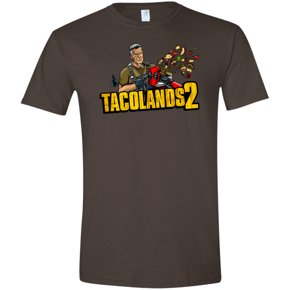 T-Shirts Dark Chocolate / S TACOLANDS 2 Men's Semi-Fitted Softstyle
