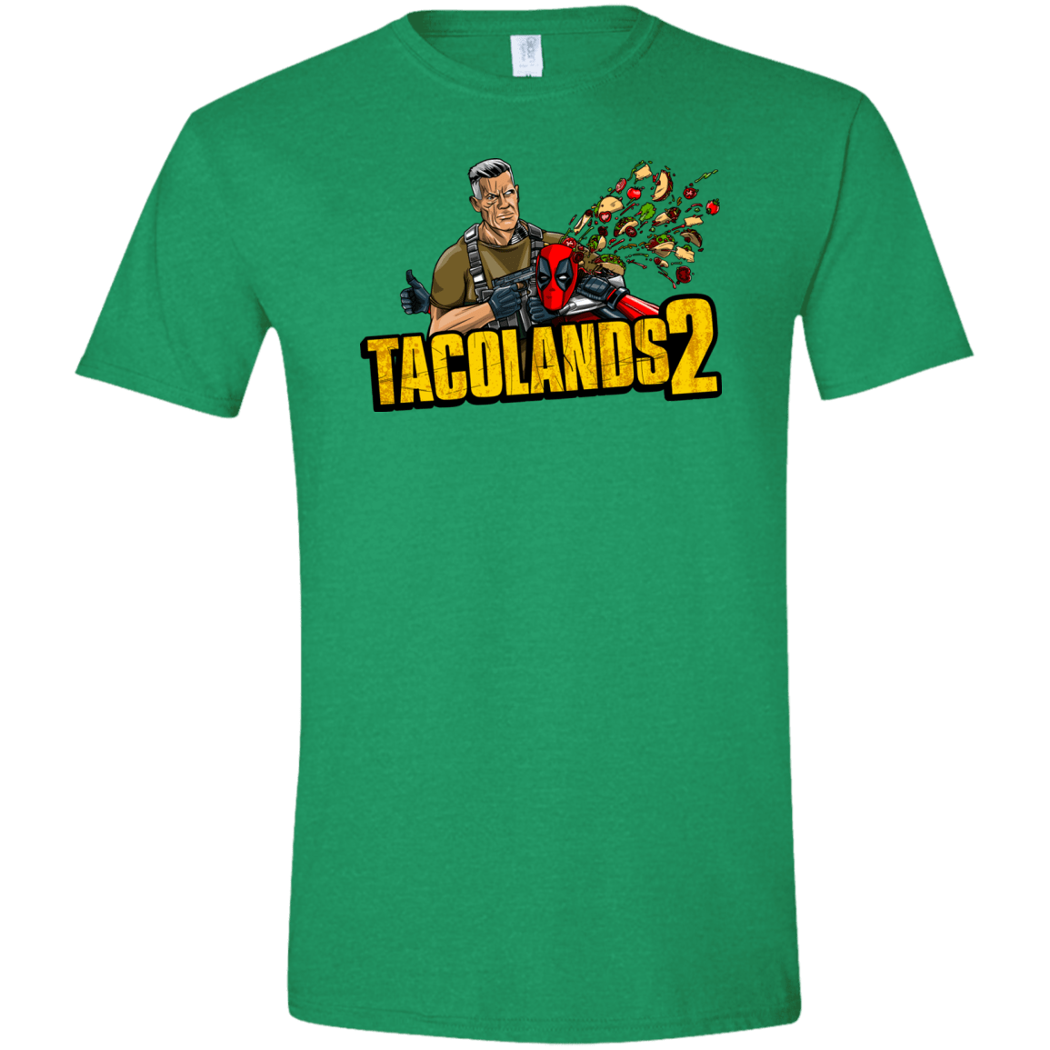 T-Shirts Heather Irish Green / S TACOLANDS 2 Men's Semi-Fitted Softstyle