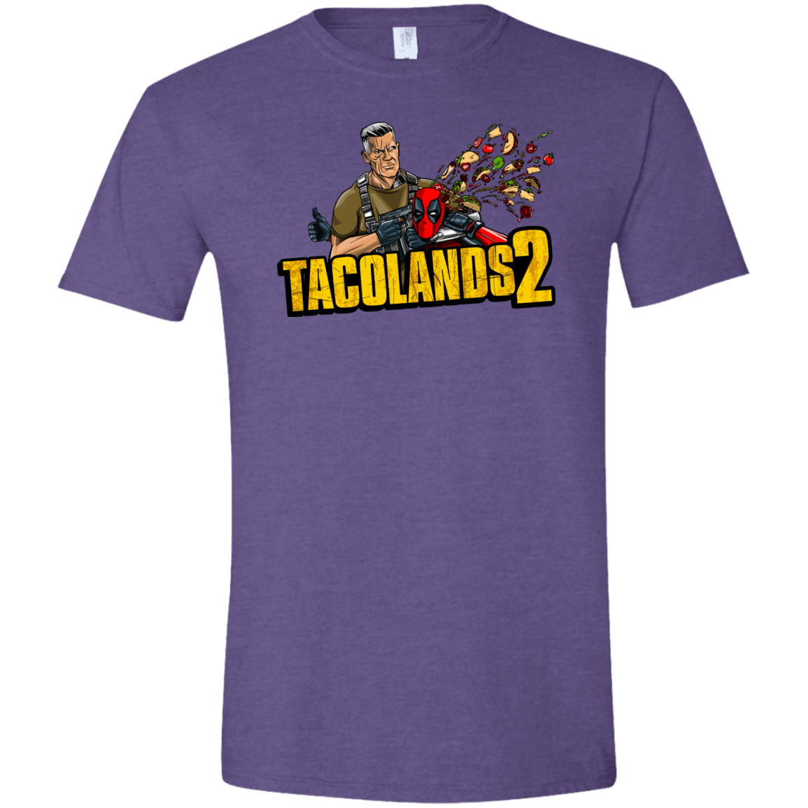 T-Shirts Heather Purple / S TACOLANDS 2 Men's Semi-Fitted Softstyle