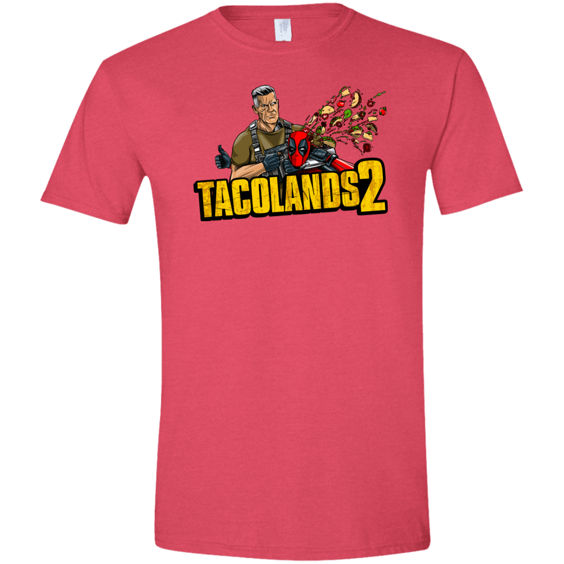 T-Shirts Heather Red / S TACOLANDS 2 Men's Semi-Fitted Softstyle